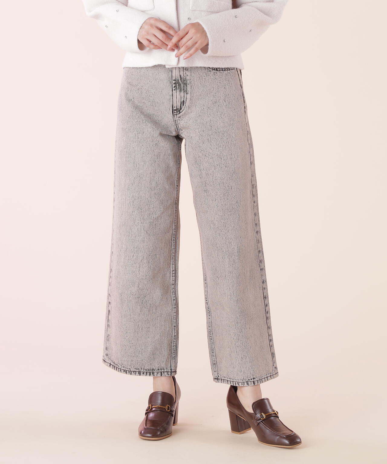 eS】＜ジルバイベーシック＞ストレートワイドデニムパンツ | JILL by