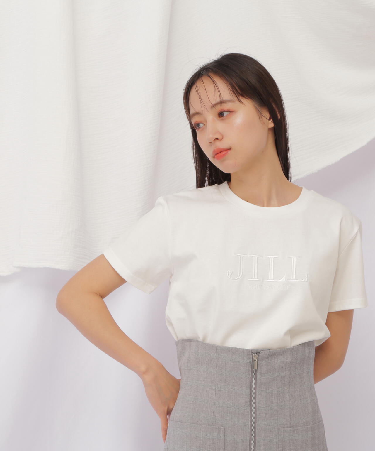オーガニック刺繍ロゴTシャツ | JILL by JILL STUART（ジル バイ ジル