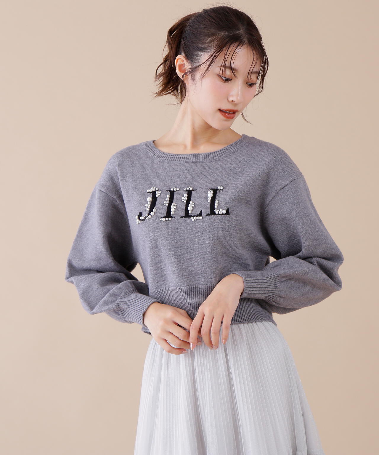 ロゴジャガードビジューニット | JILL by JILL STUART（ジル