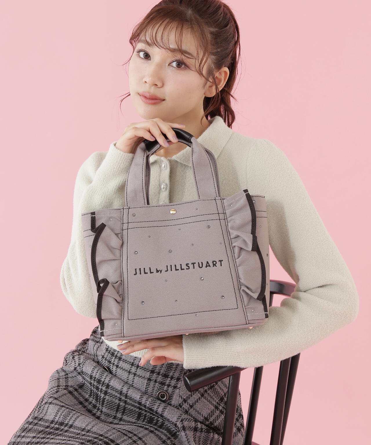 WEB限定：ビジューフリルトート　