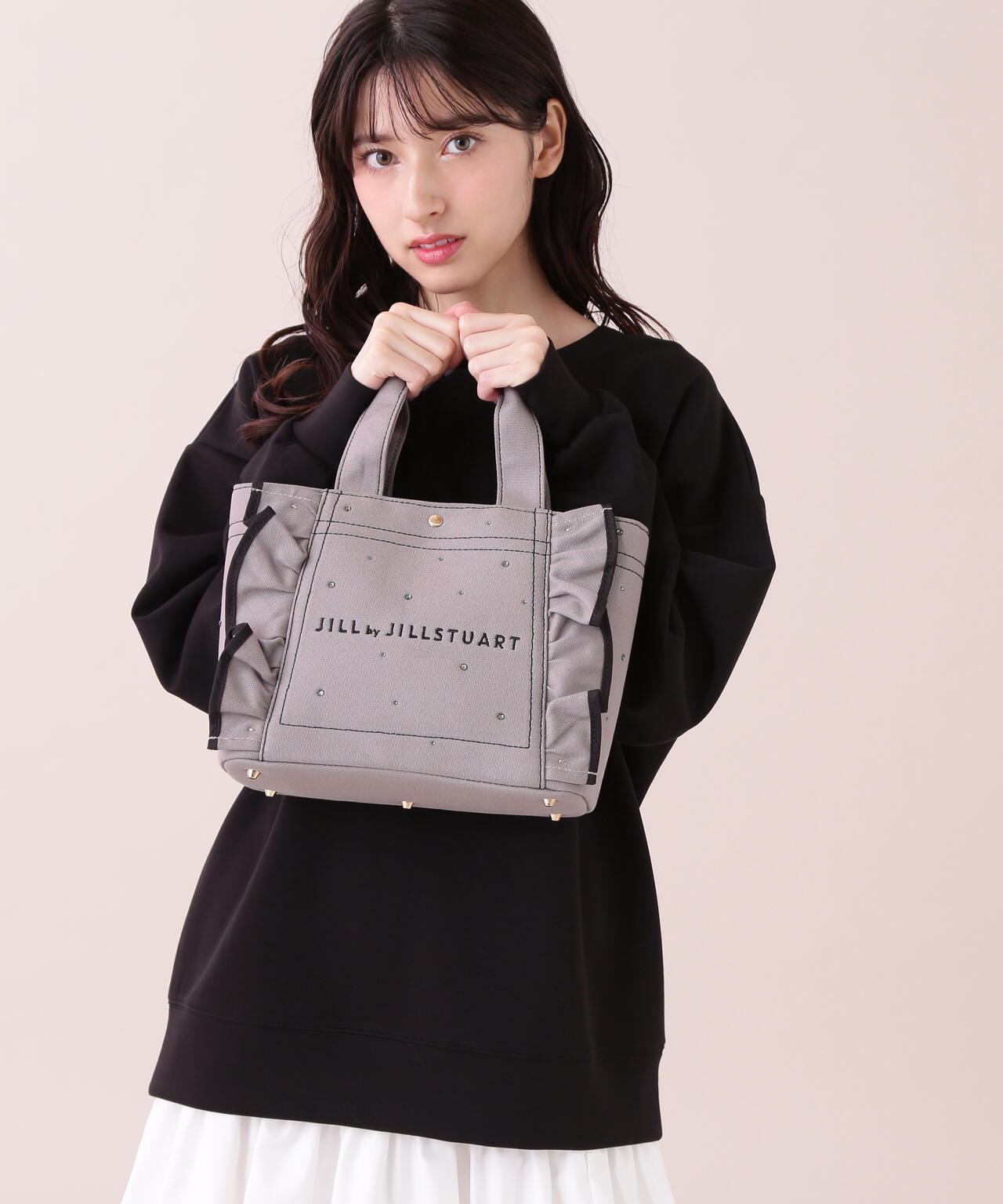 WEB限定：ビジューフリルトート　