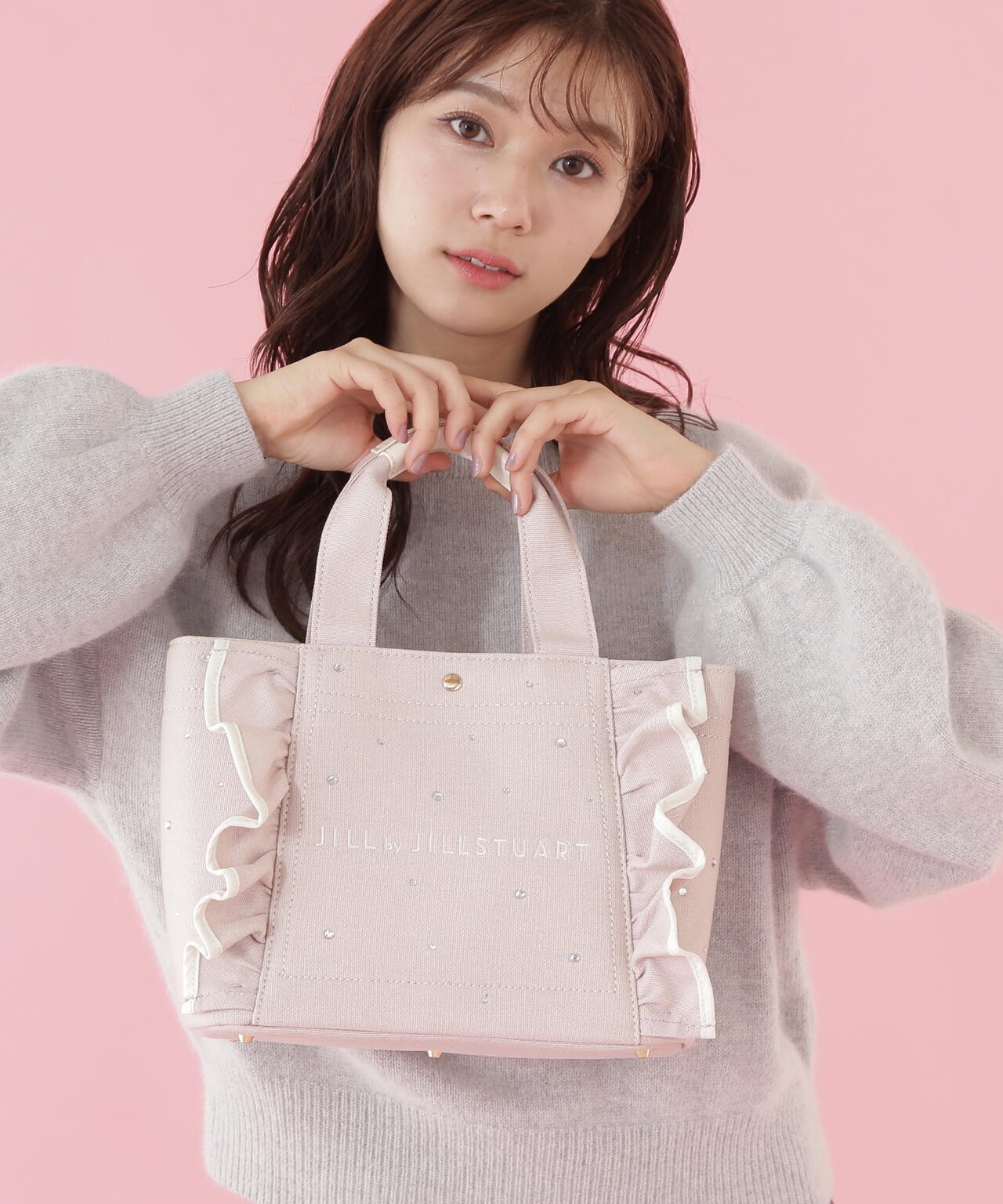 WEB限定：ビジューフリルトート　