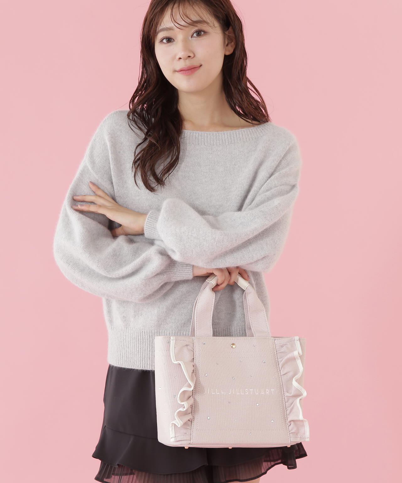 WEB限定：ビジューフリルトート　