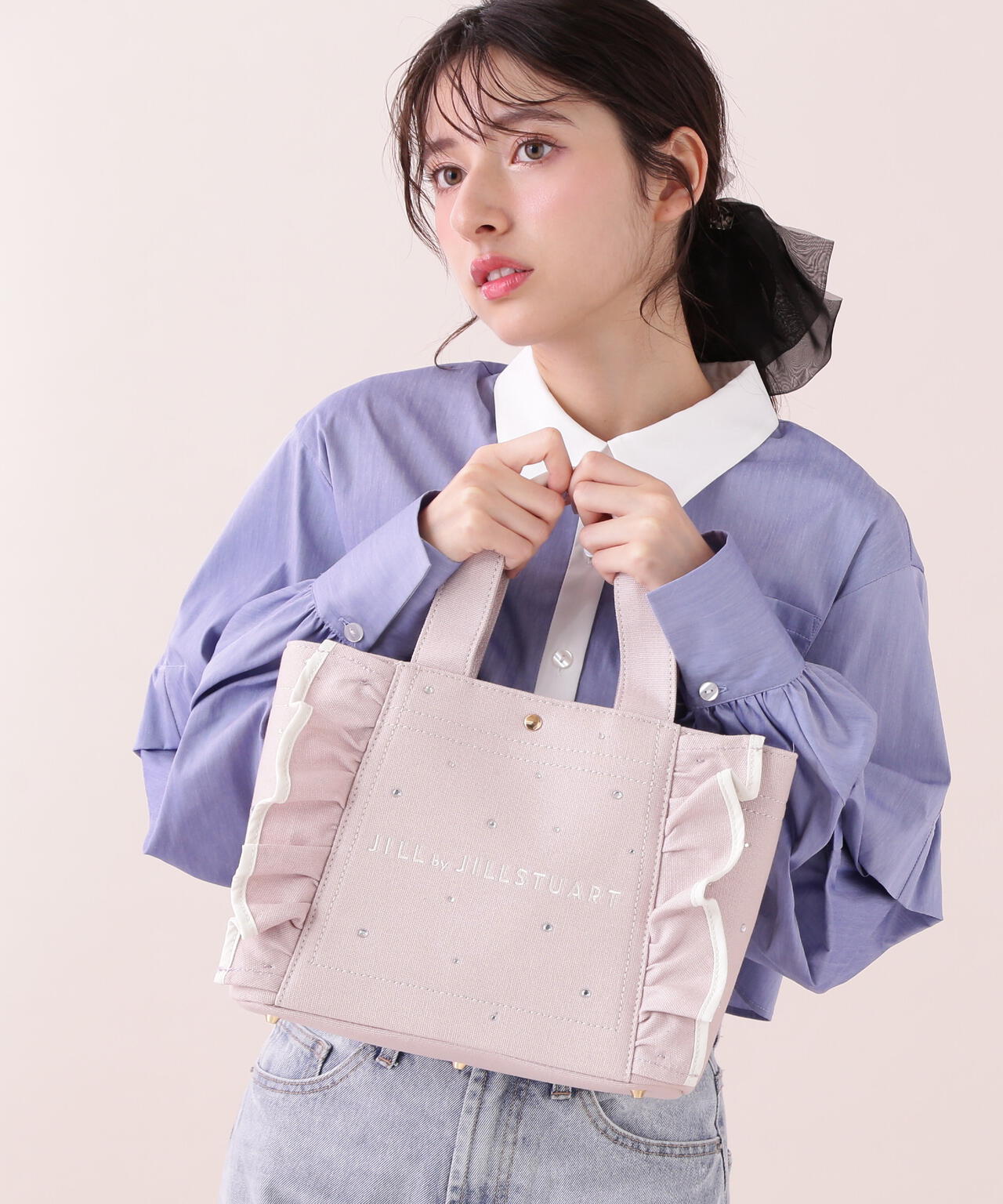 WEB限定：ビジューフリルトート　
