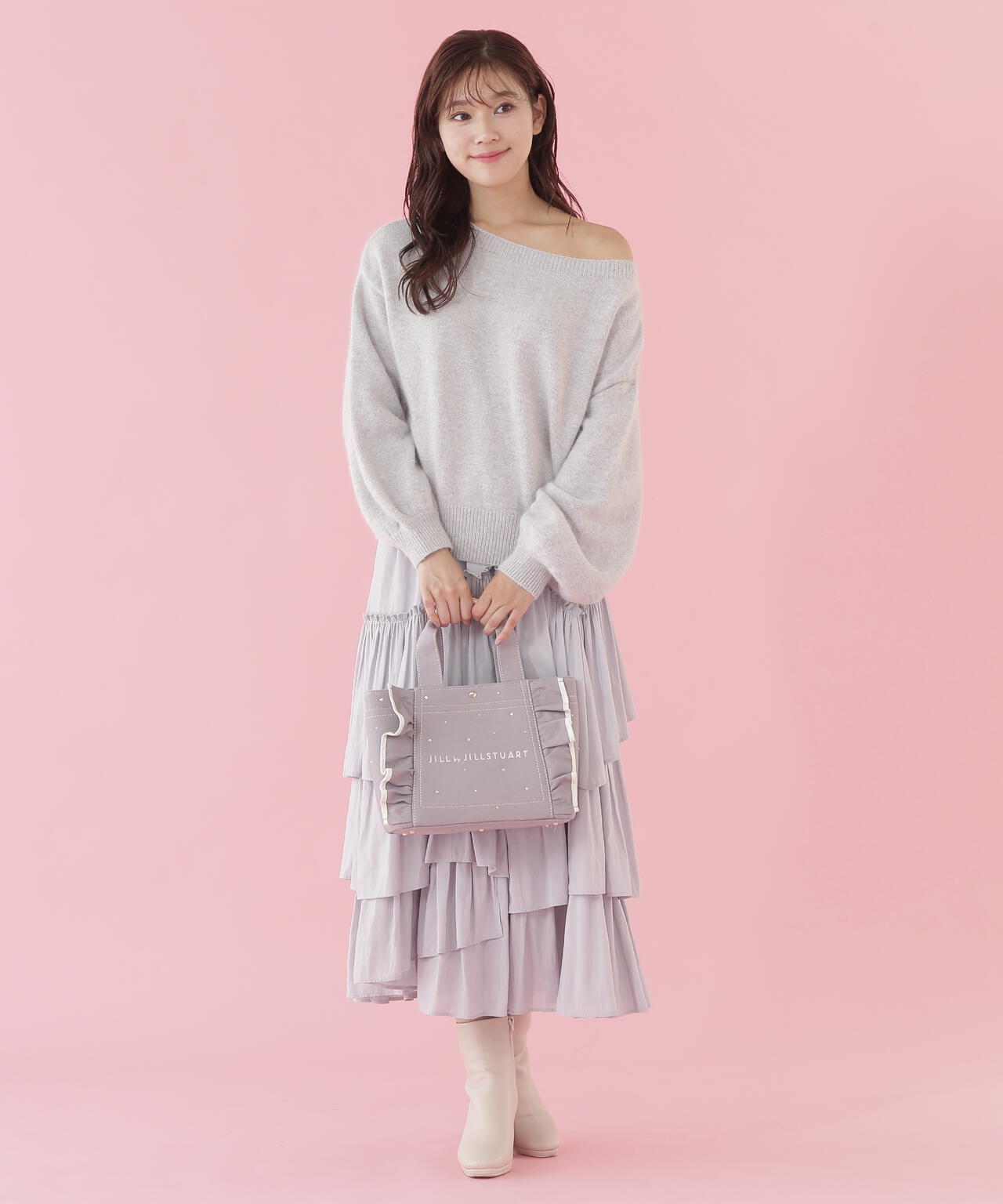 WEB限定：ビジューフリルトート　