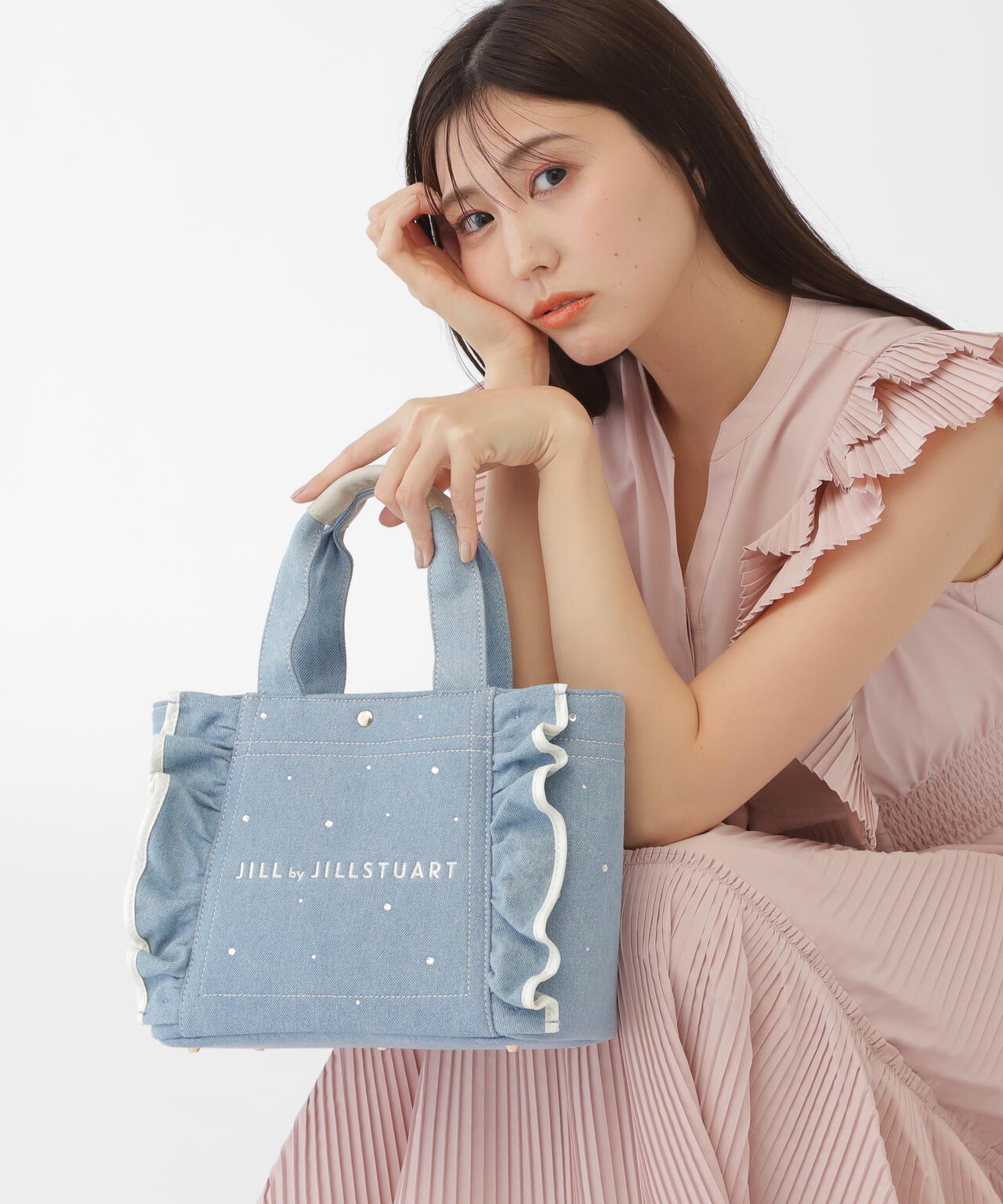WEB限定：ビジューフリルトート　