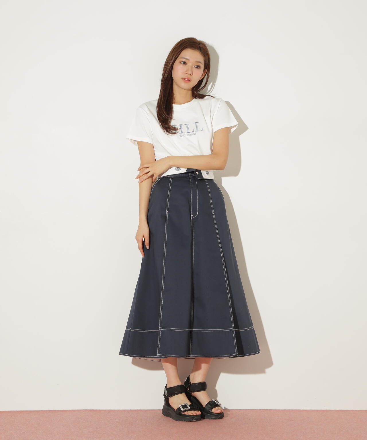 「Dickies × JILL by JILL STUART」別注ステッチロングスカート