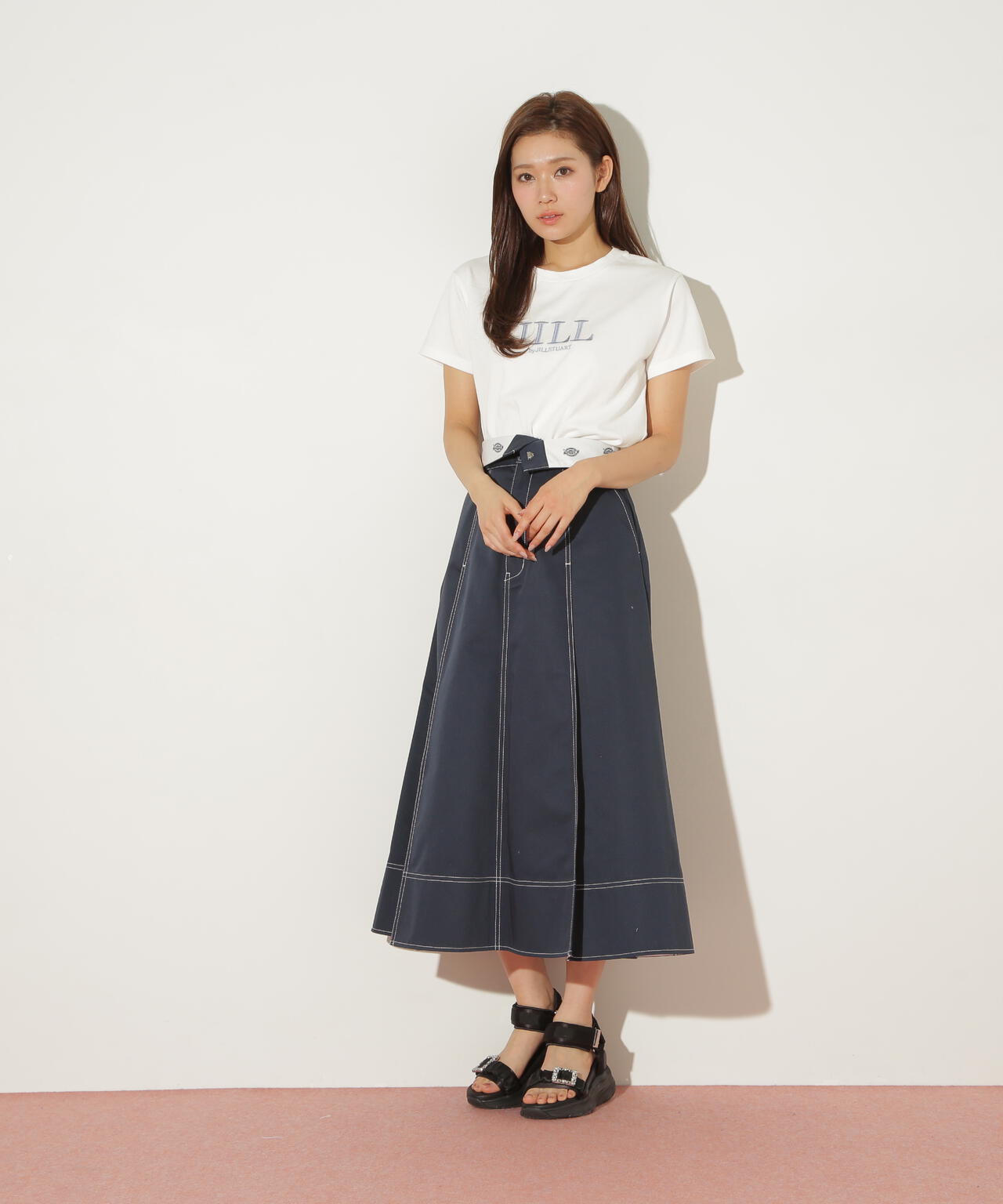 「Dickies × JILL by JILL STUART」別注ステッチロングスカート
