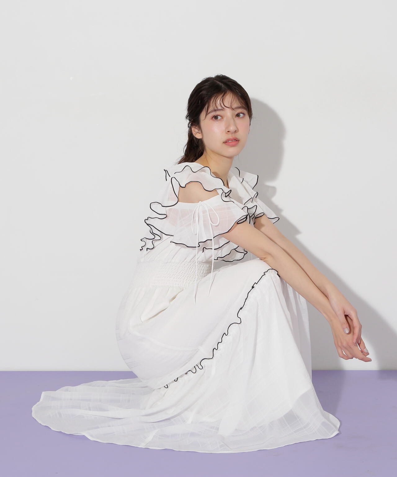 シアーチェックボリュームフリルワンピース | JILL by JILL STUART