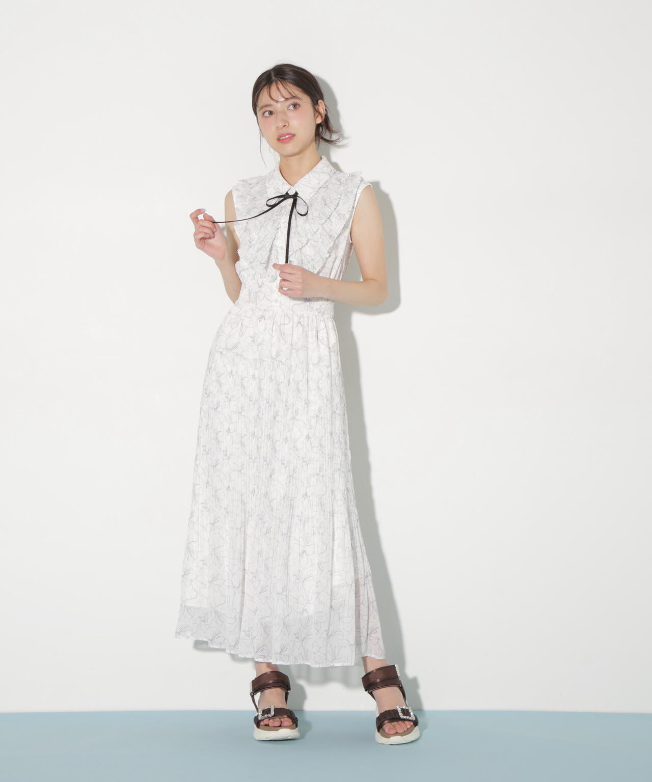 プリーツフリルプリントワンピース | JILL by JILL STUART（ジル バイ