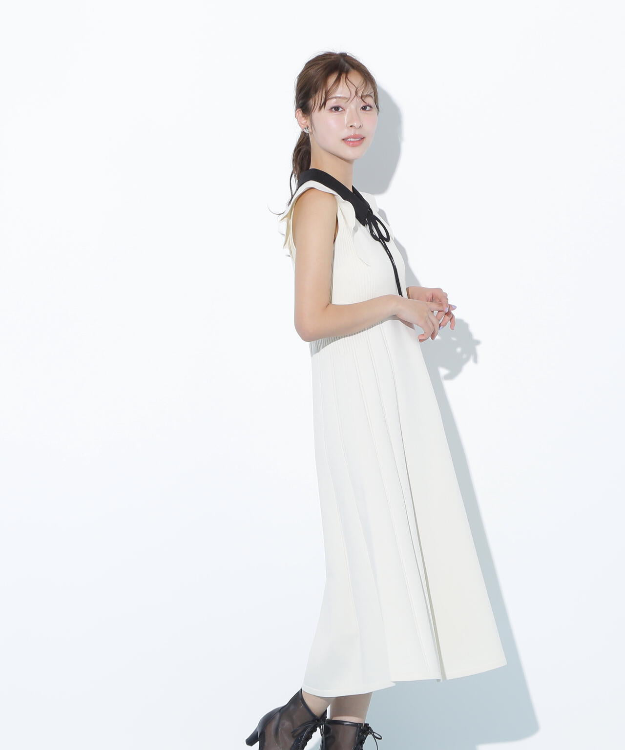 コルセットリブ襟付きニットワンピース | JILL by JILL STUART（ジル