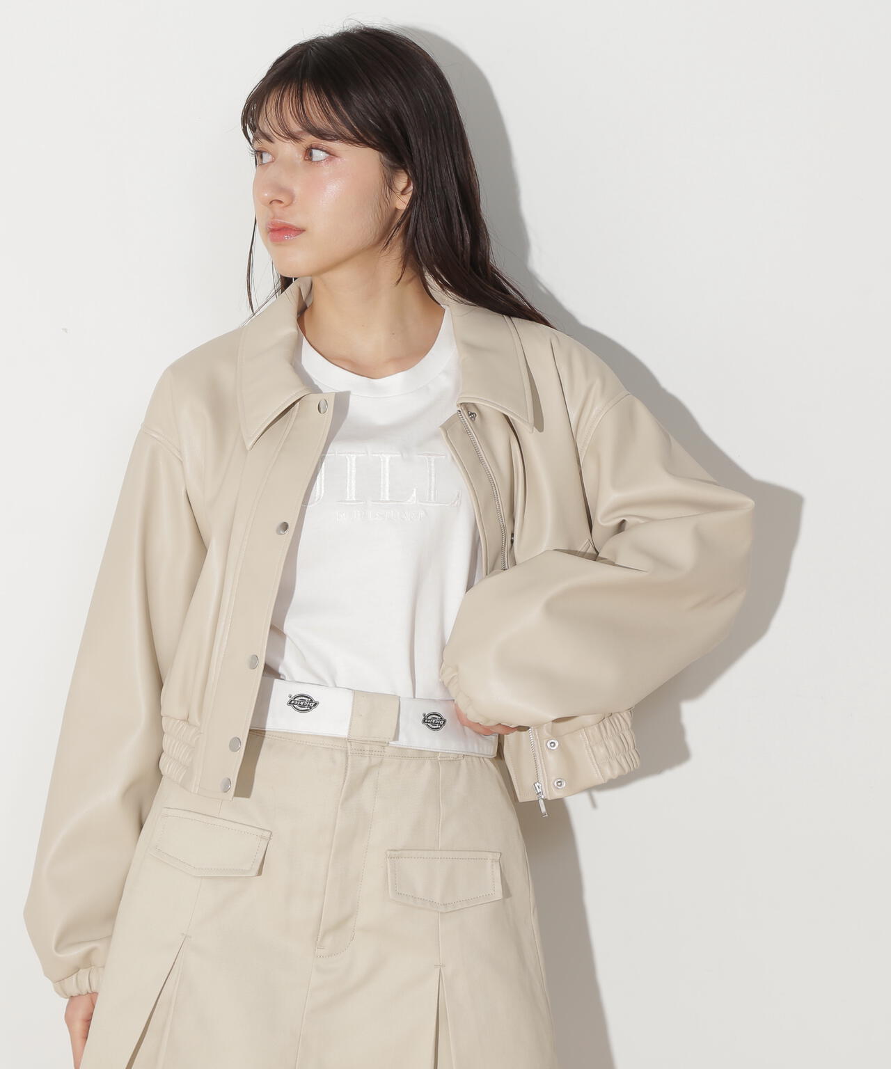 新品タグ付き 完売品 フェイクレザーショートブルゾン セール】WEGO/フェイクレザーショートブルゾン（ブルゾン）｜WEGO