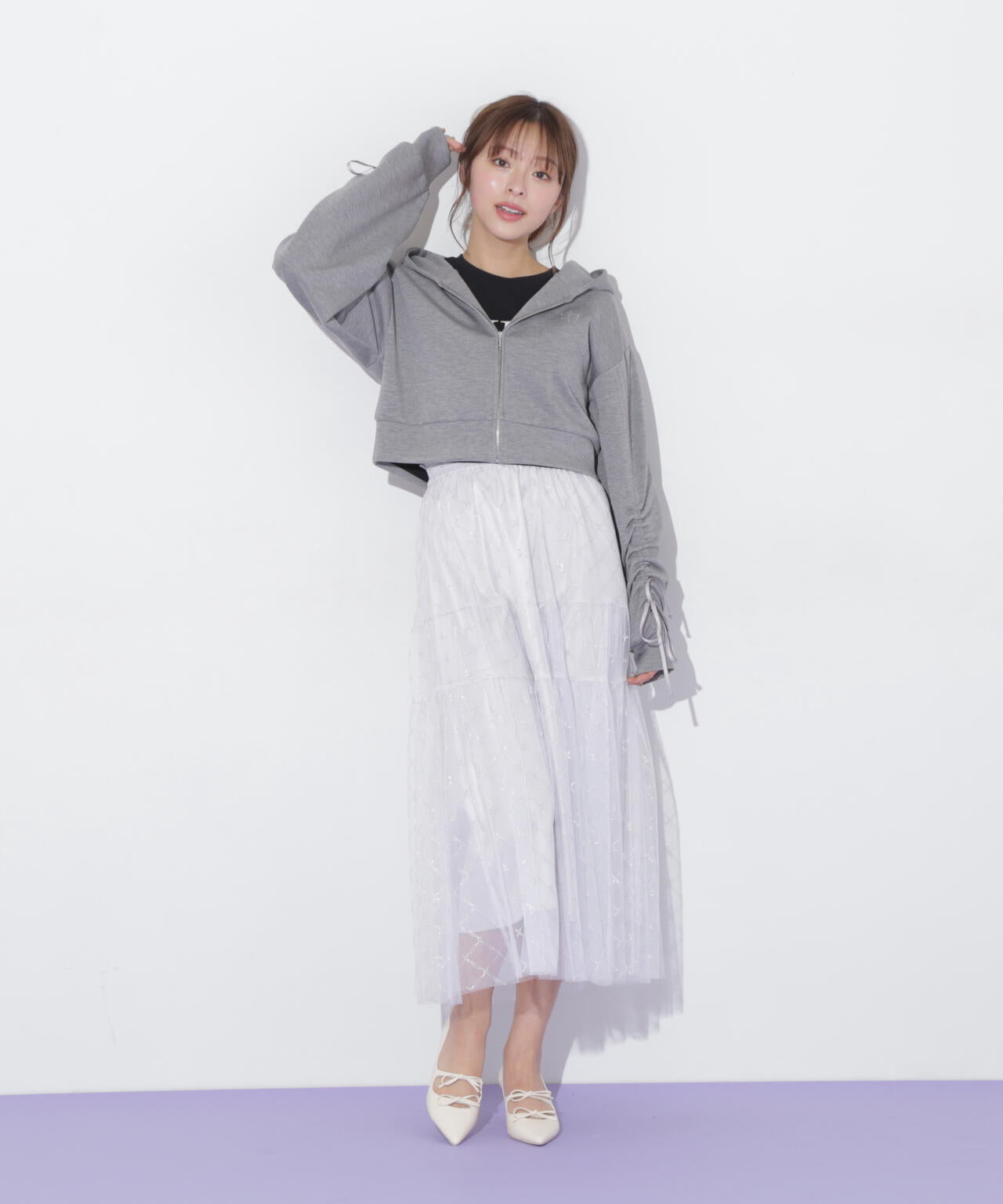 ギャザースリーブダイバーパーカー | JILL by JILL STUART（ジル バイ