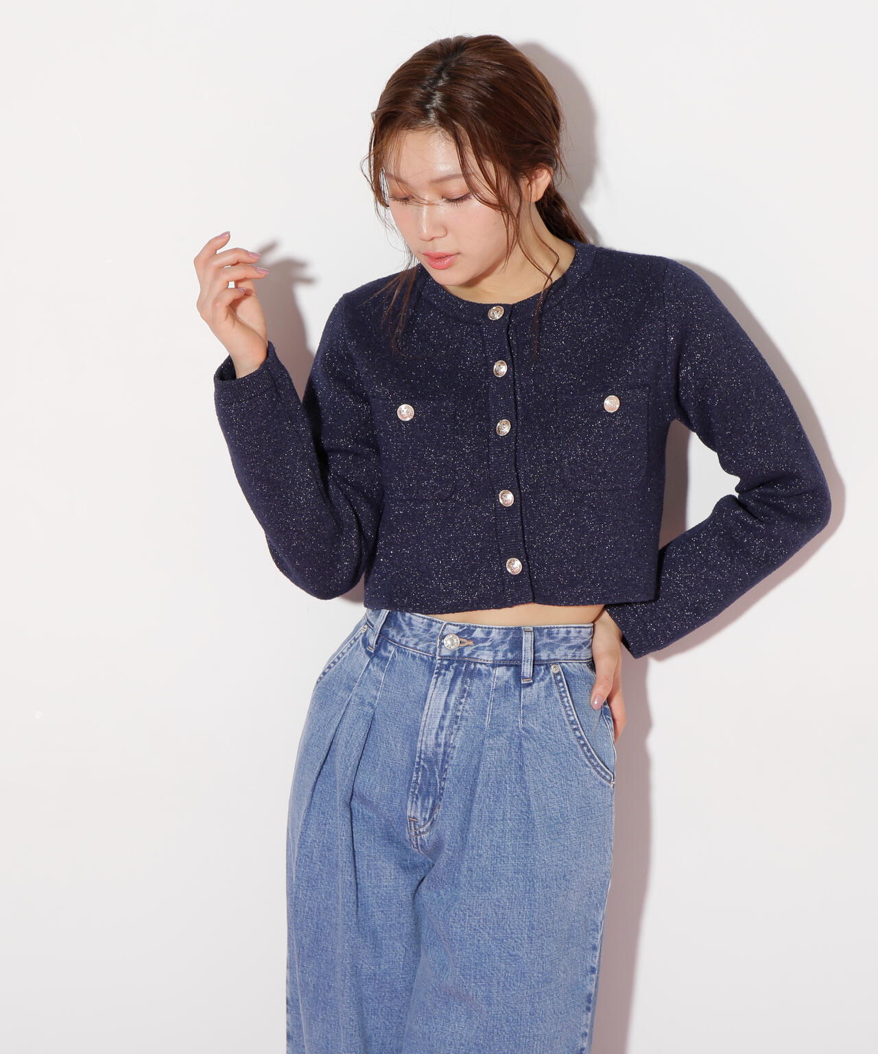 ブークレーニットジャケット