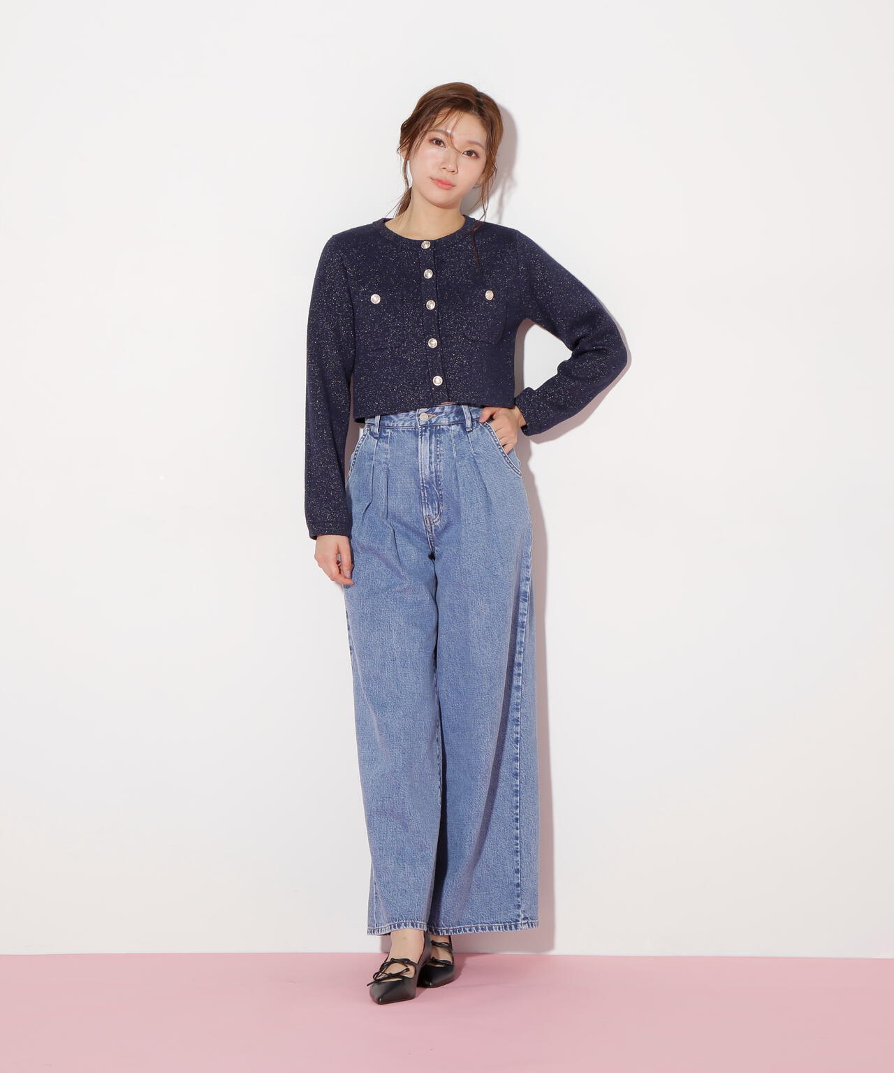 ブークレーニットジャケット