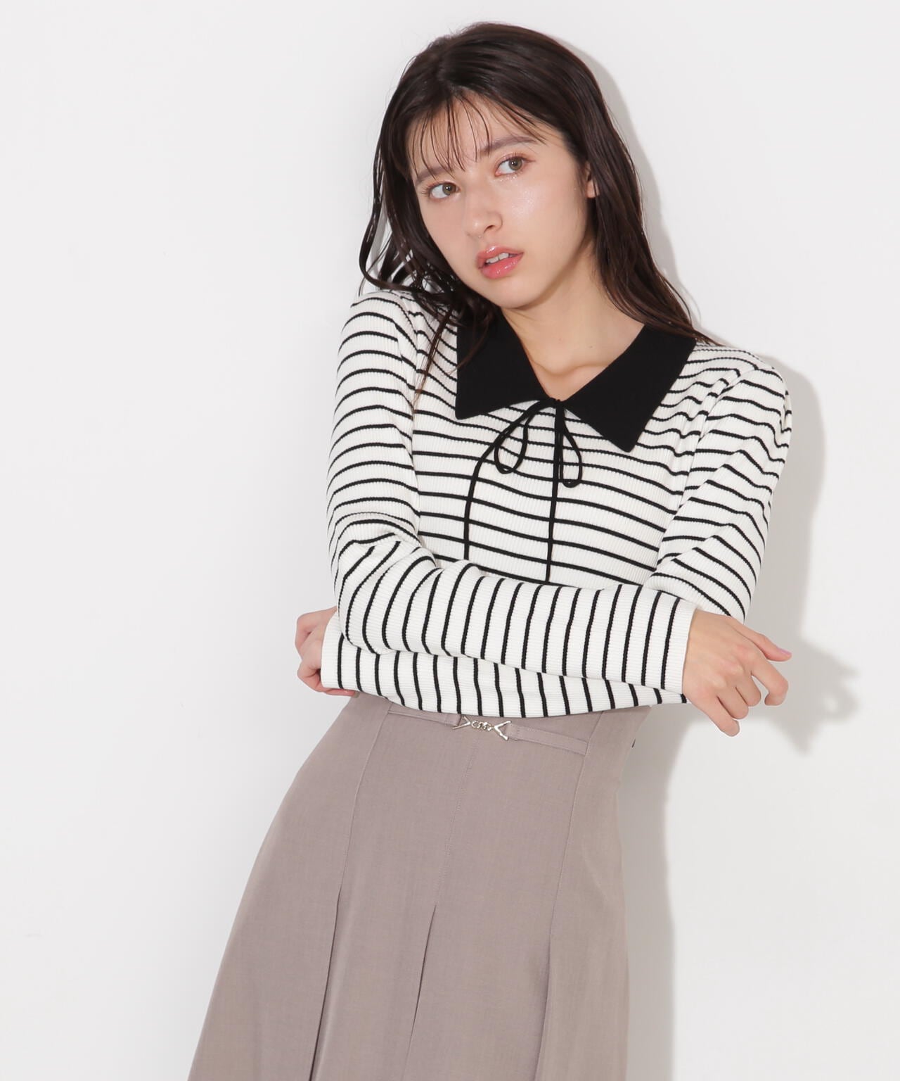 細リボン付きリブニット | JILL by JILL STUART（ジル バイ ジル