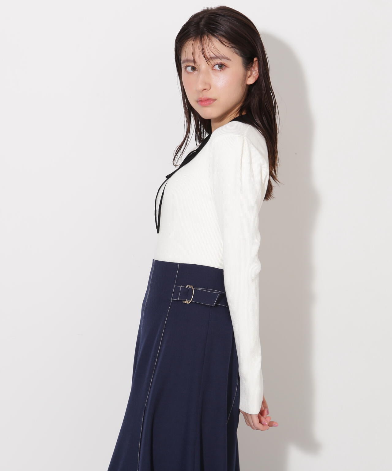 細リボン付きリブニット | JILL by JILL STUART（ジル バイ ジル