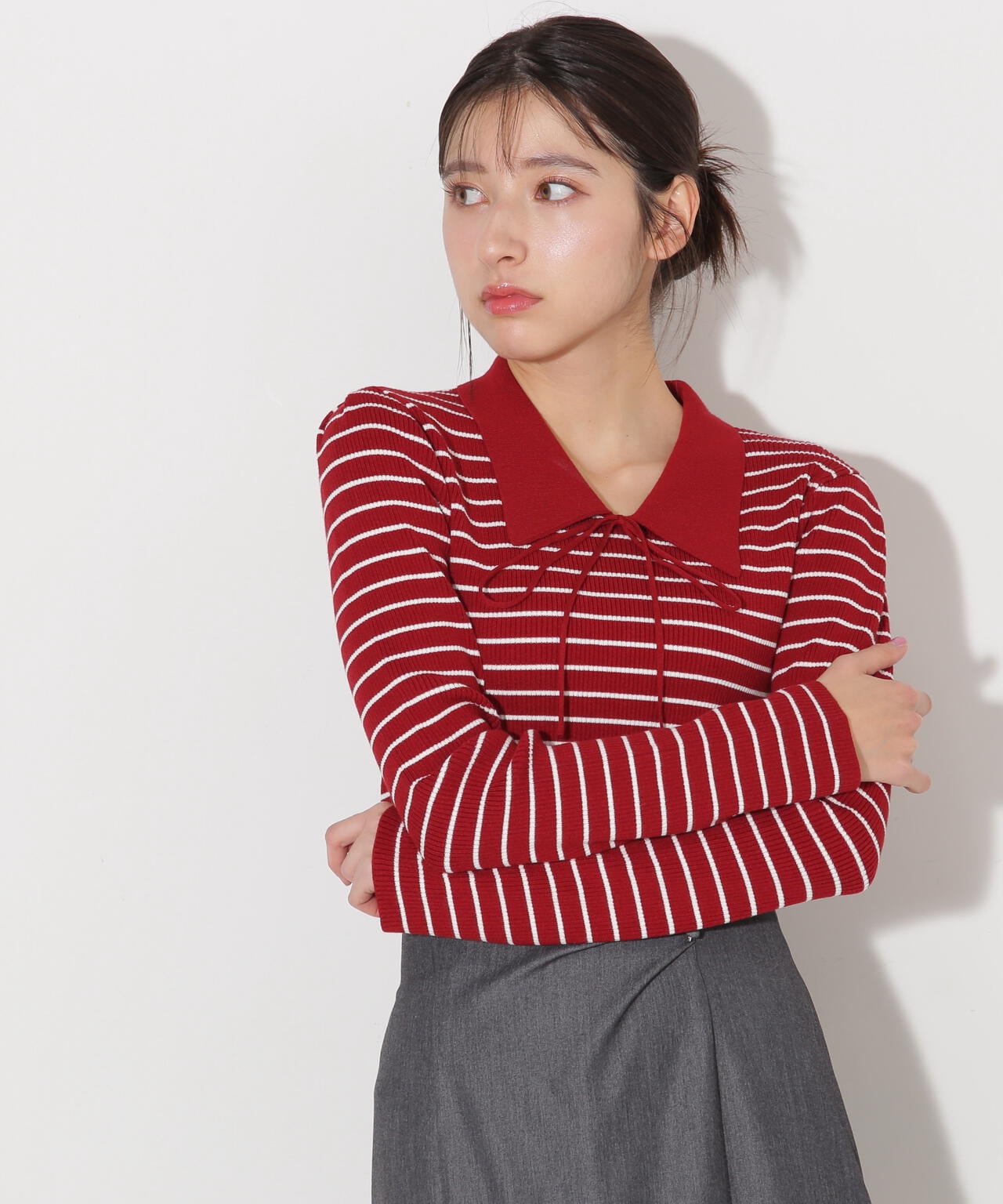 細リボン付きリブニット | JILL by JILL STUART（ジル バイ ジル