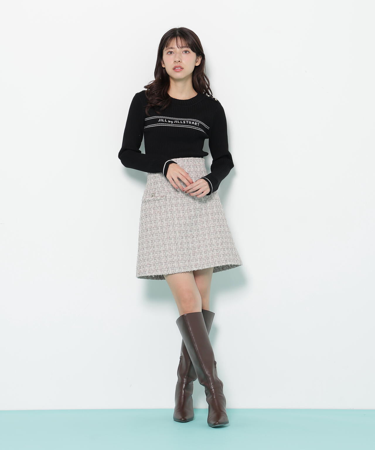 コンパクト配色ロゴニット | JILL by JILL STUART（ジル バイ ジル