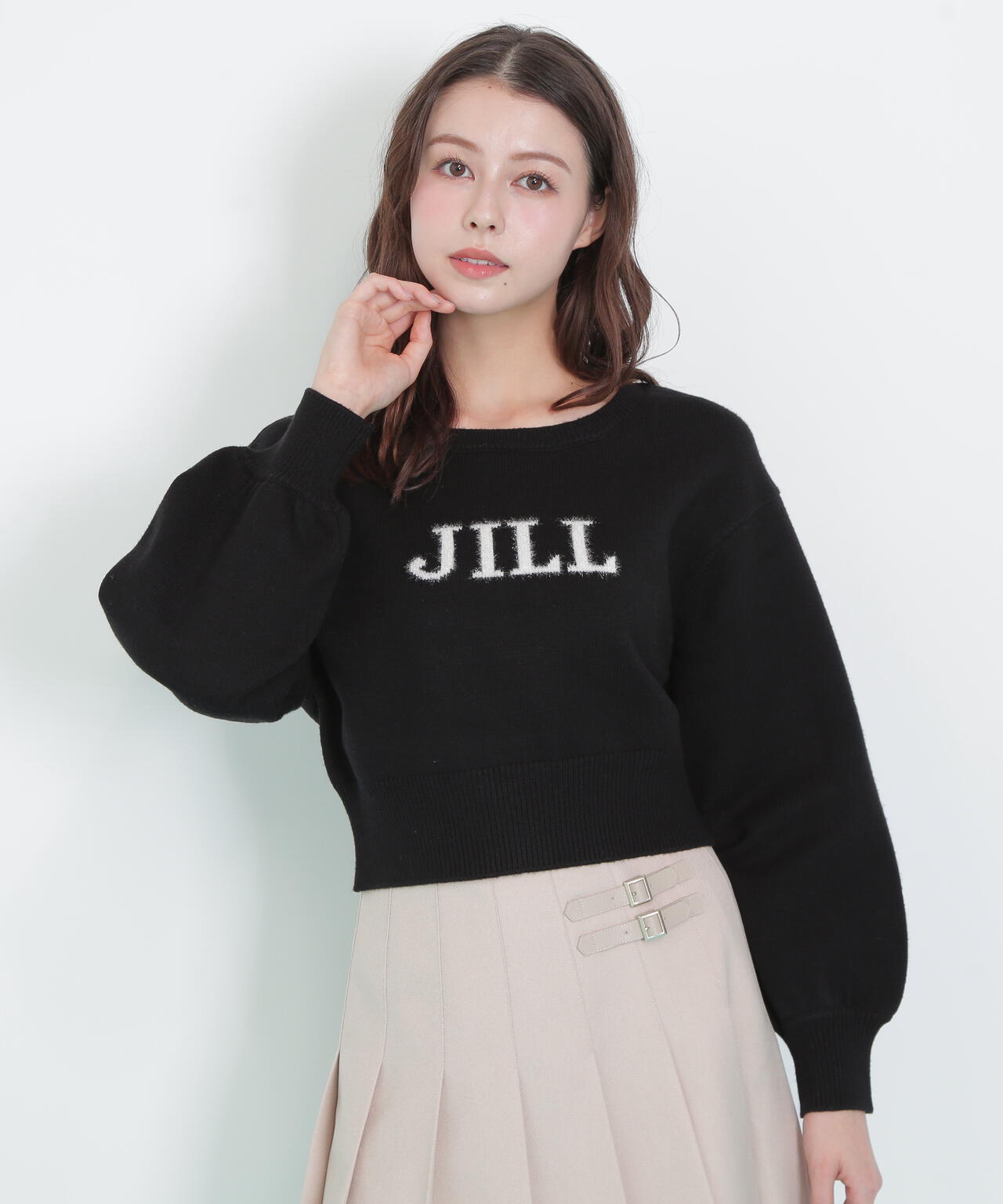 ジル バイ ジル スチュアート（JILL by JILL STUART）/バリエ?ションジャガードロゴニット バリエ―ションジャガードロゴニット | JILL by JILL STUART（ジル バイ