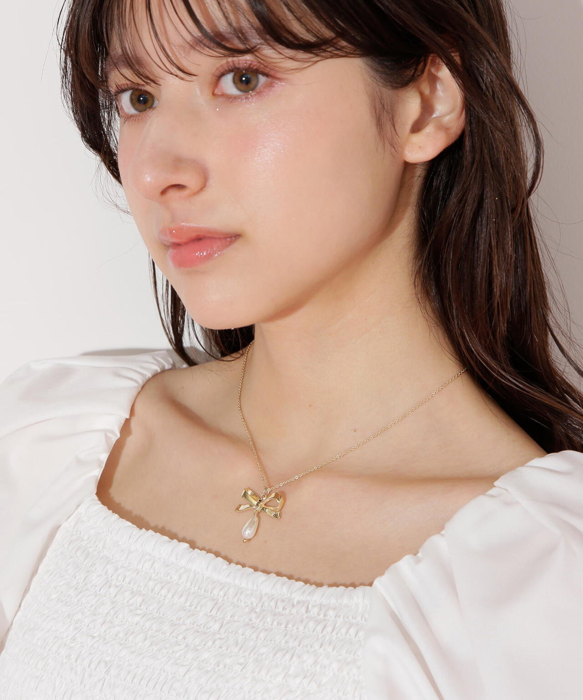 JILLSTUART K10 リボンネックレス＆リング