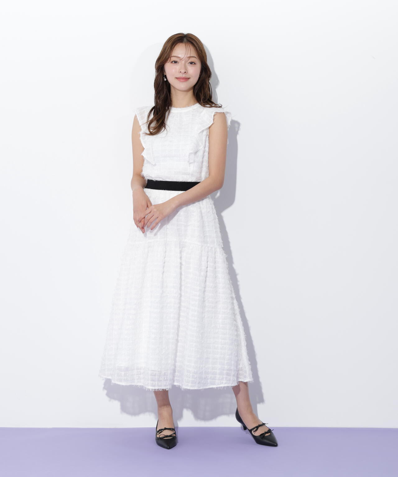 フェザーチェックブラウス