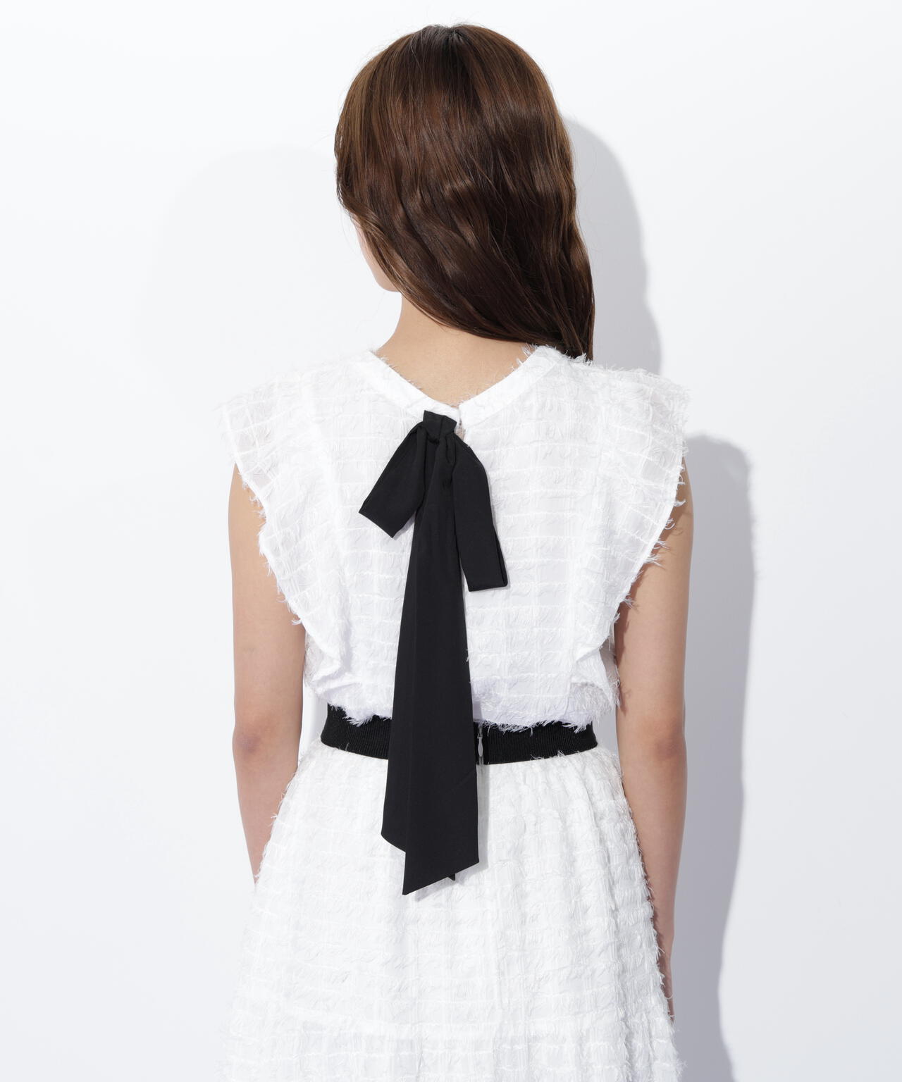 フェザーチェックブラウス