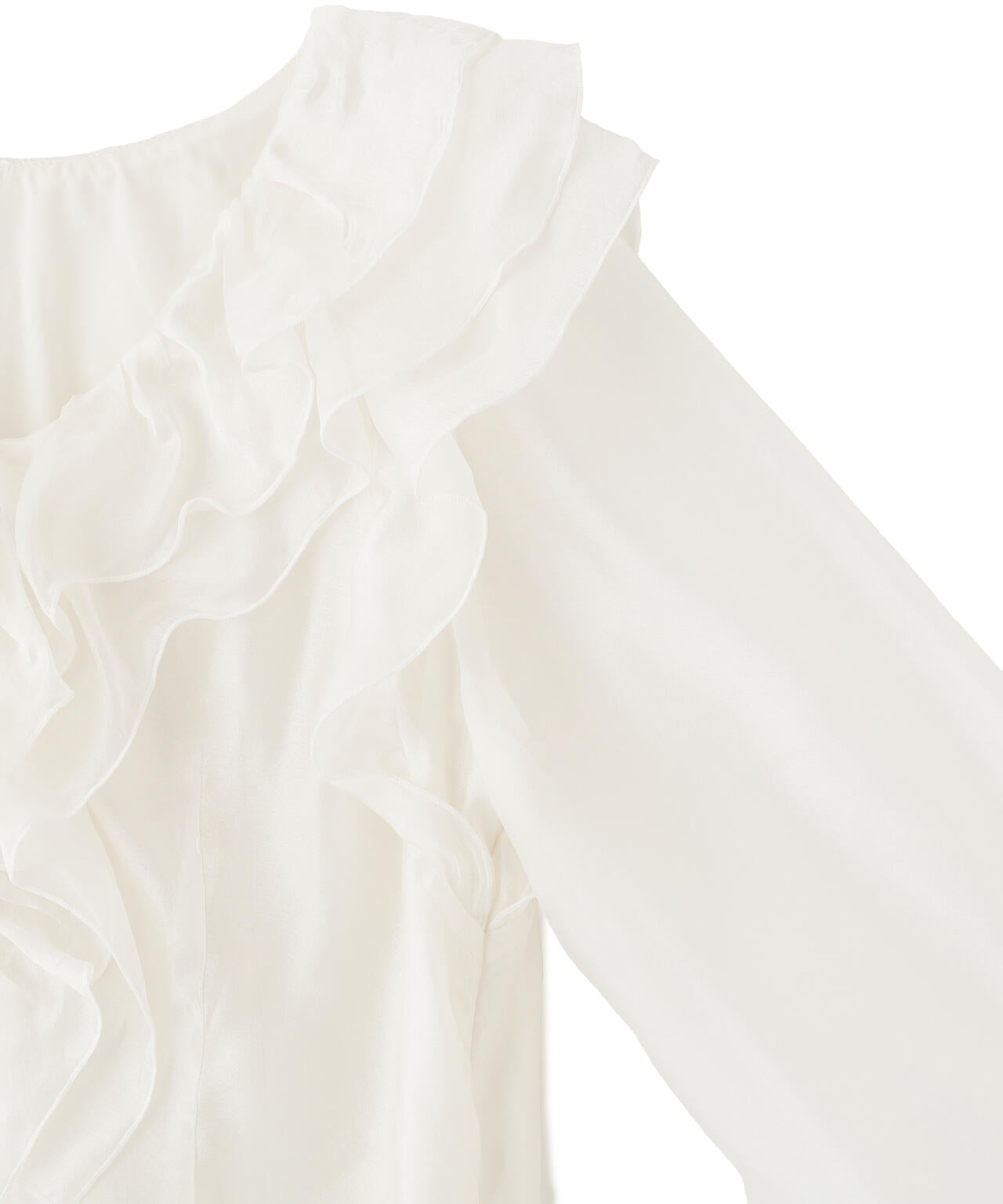 シアーフリルブラウス