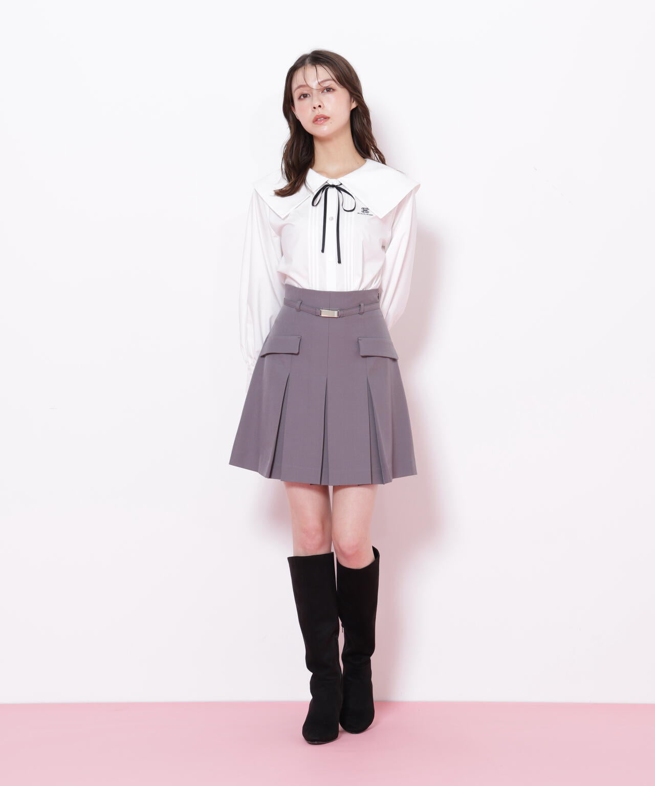 スチュアートページ ビッグカラー短丈ブラウス | JILL by JILL STUART（ジル バイ