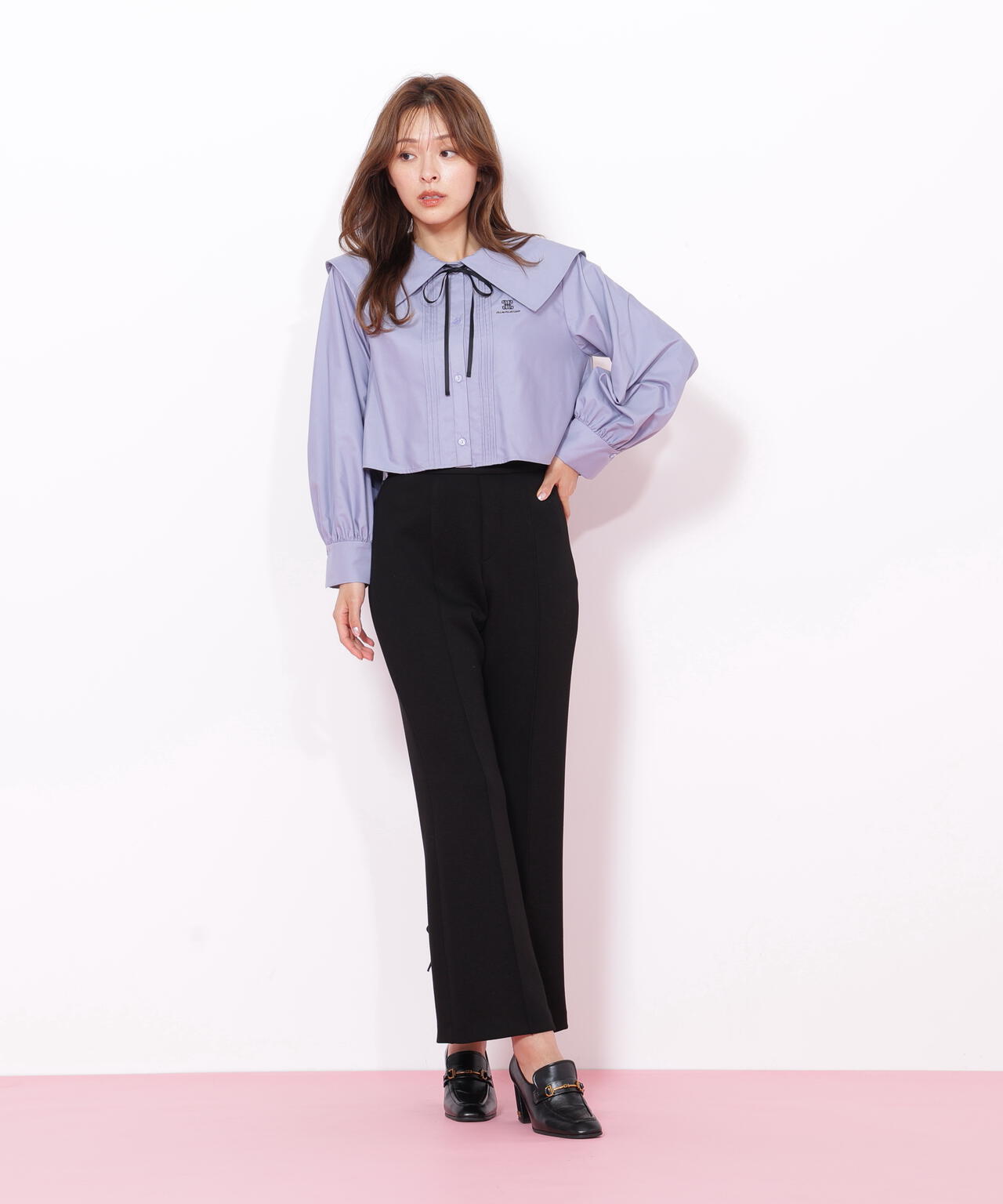 ビッグカラー短丈ブラウス | JILL by JILL STUART（ジル バイ ジル