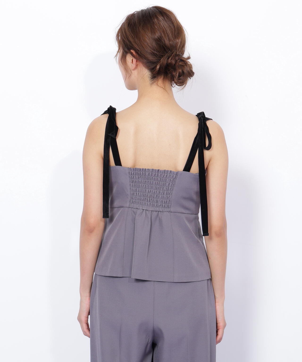 セットアップ対応＞ベーシックツイルベロアリボンビスチェ | JILL by