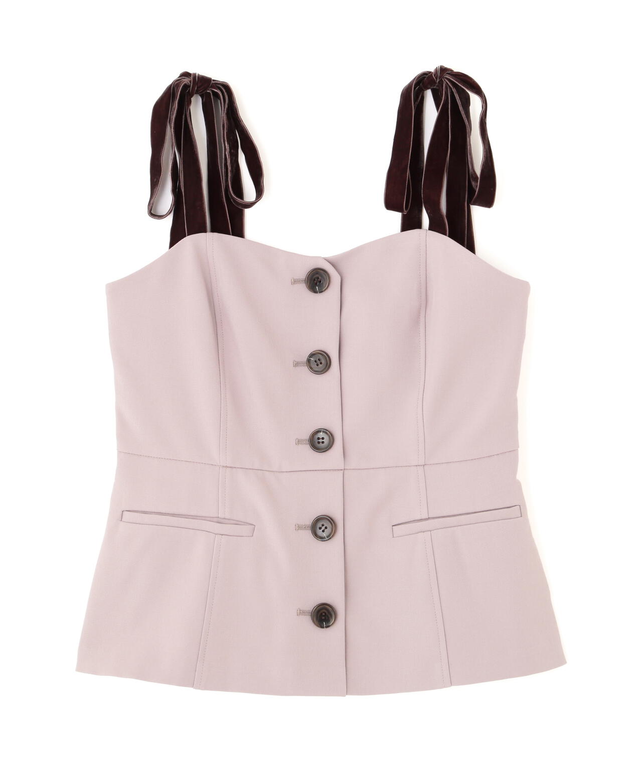 セットアップ対応＞ベーシックツイルベロアリボンビスチェ | JILL by