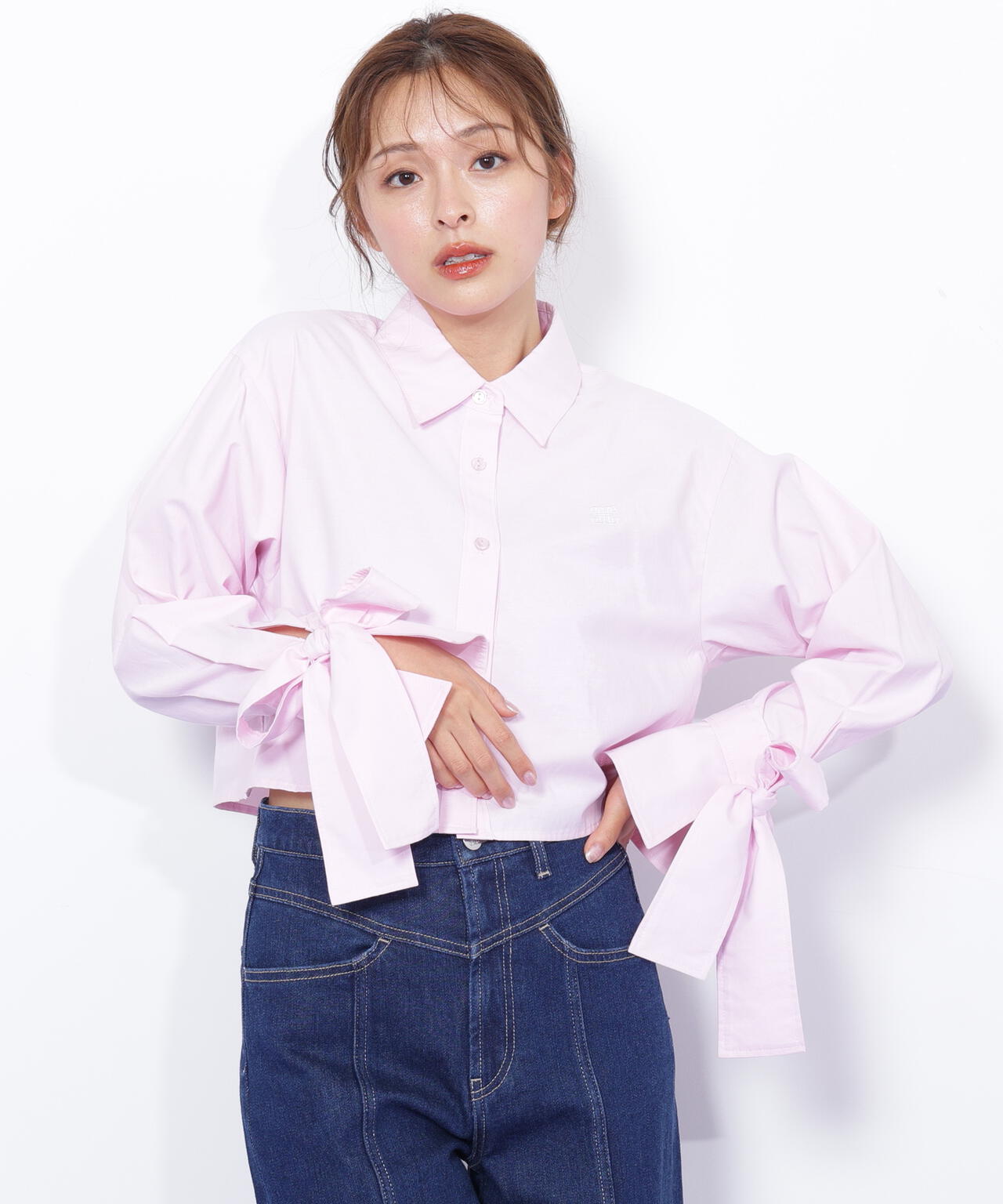 JILL STUART ポコポコストレッチブラウス ピンク JILL STUART ポコポコストレッチブラウス ピンク JILL STUART