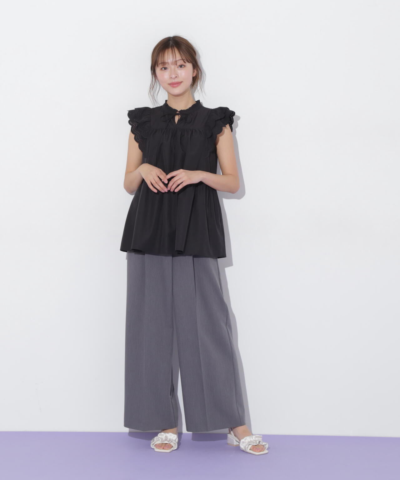 カットワークティアードチュニック