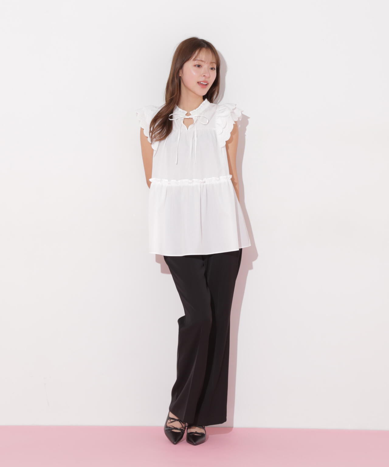 カットワークティアードチュニック