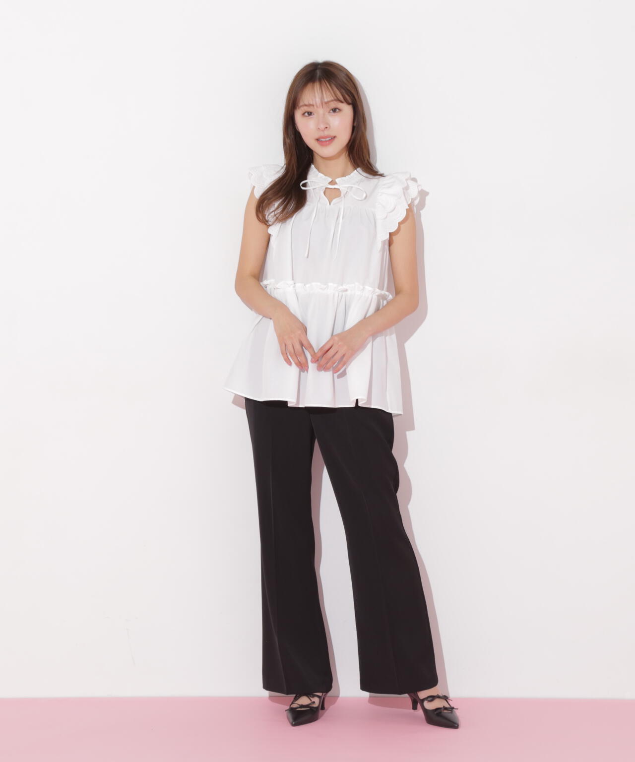 カットワークティアードチュニック