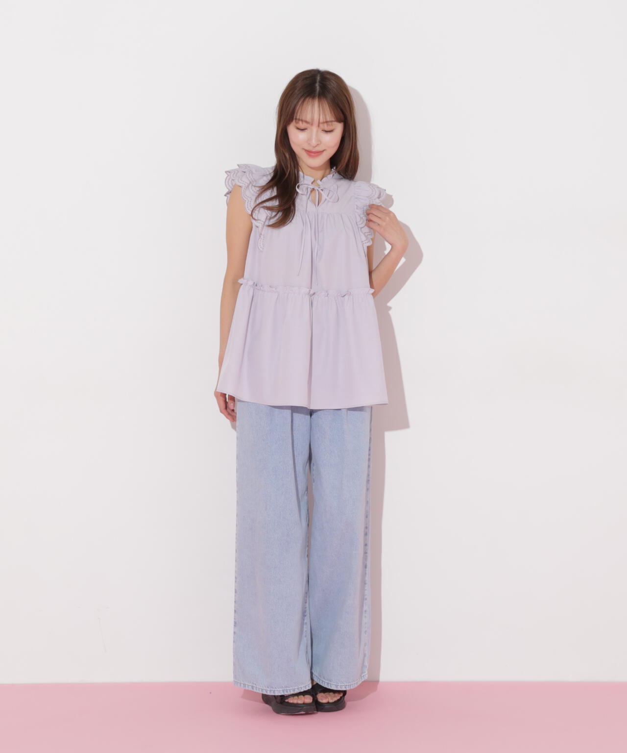 カットワークティアードチュニック