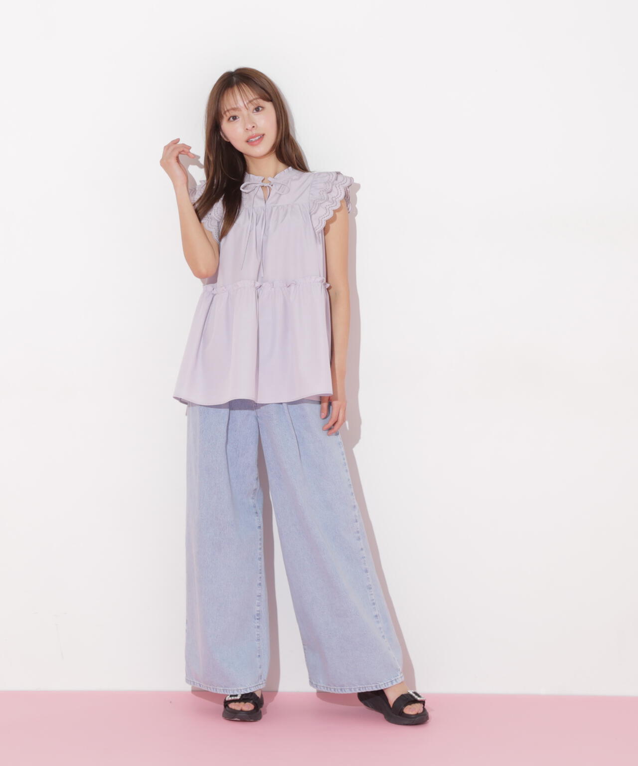 カットワークティアードチュニック