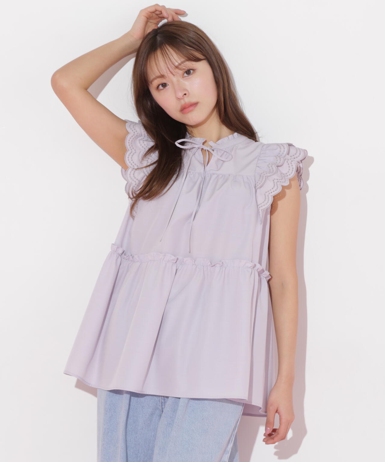 カットワークティアードチュニック