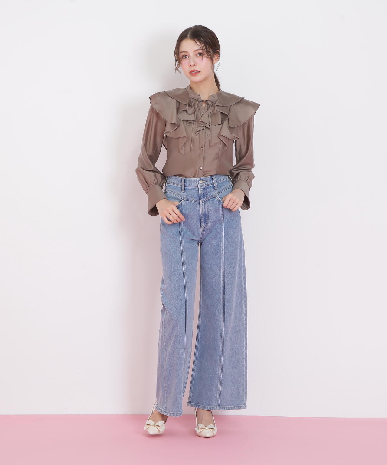 長袖ラッフルブラウス | JILL by JILL STUART（ジル バイ ジル