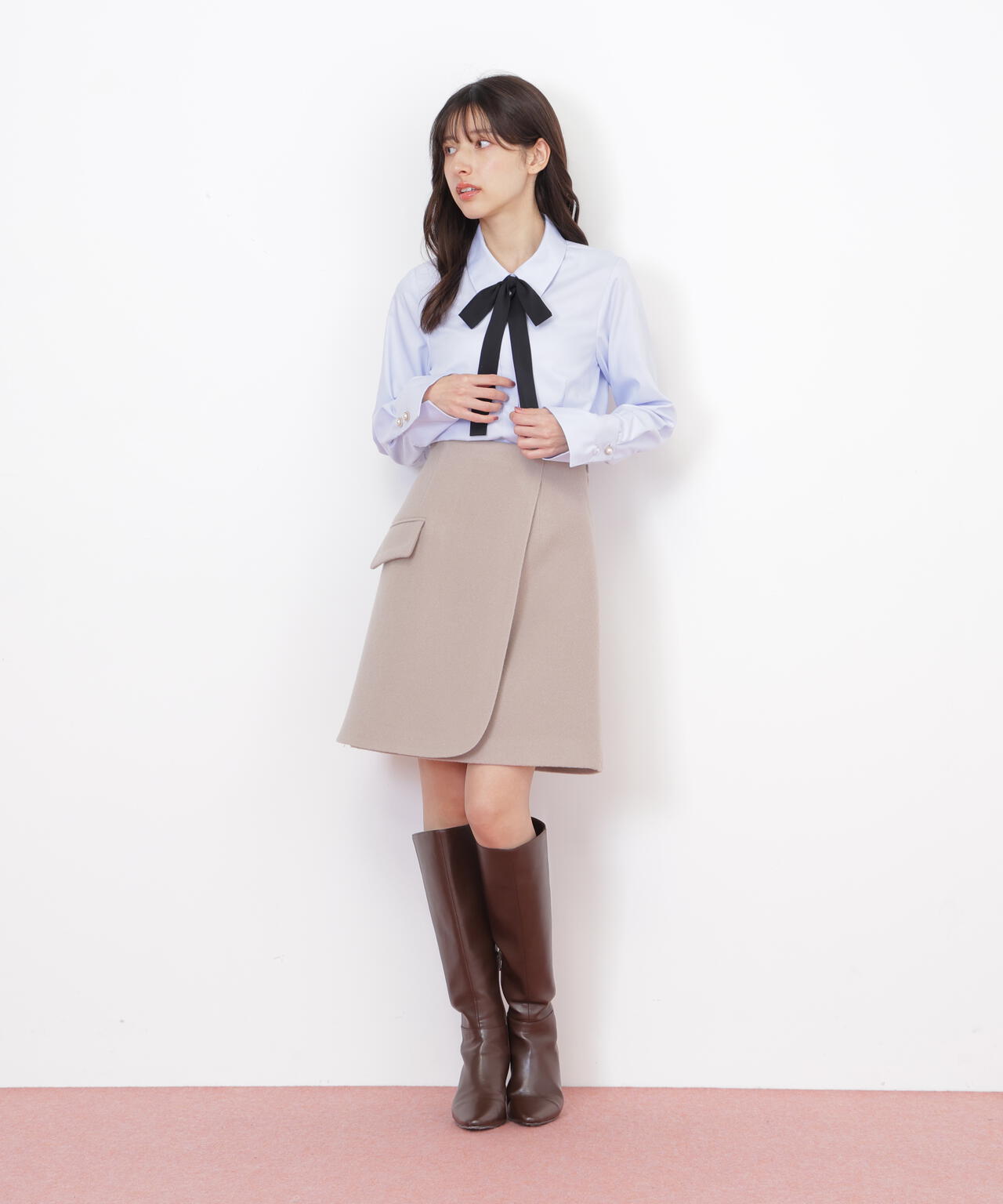 トゥデイフル　リボン　タイ　シャツ トゥデイフル リボン タイ シャツ