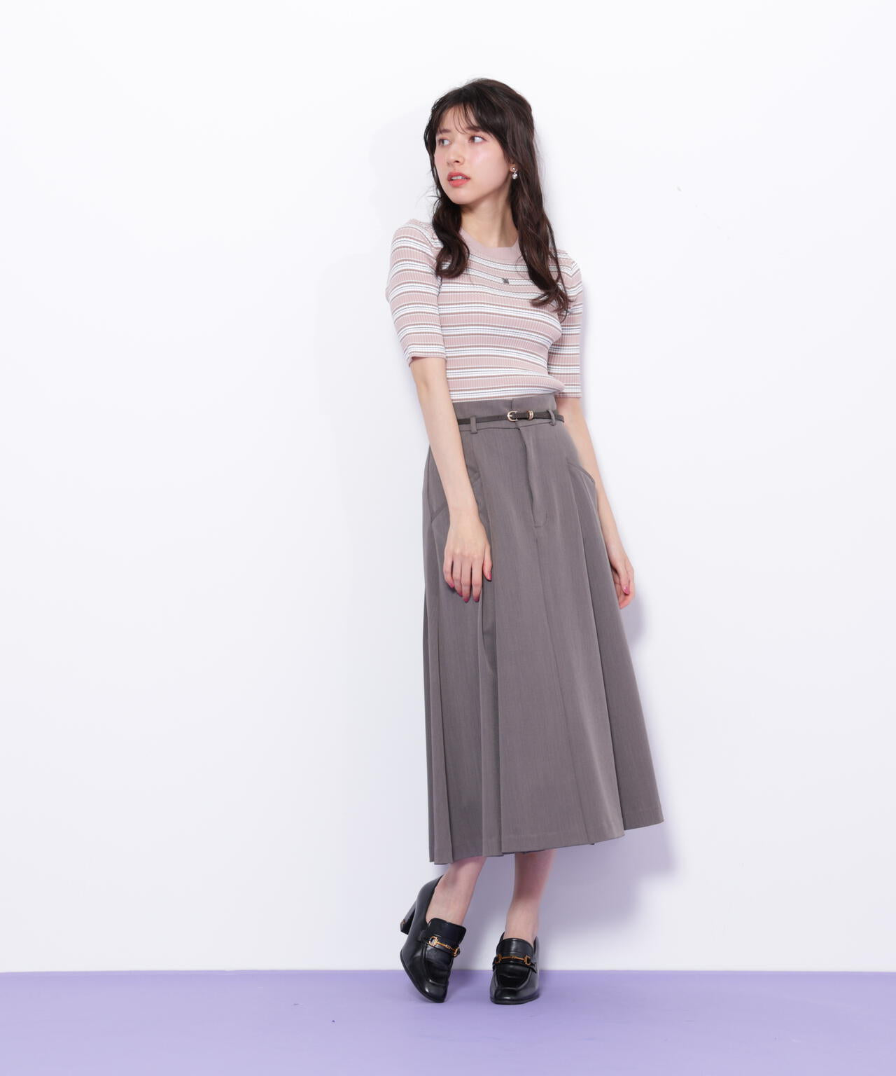 ベルト付タックフレアスカート | JILL by JILL STUART（ジル バイ ジル