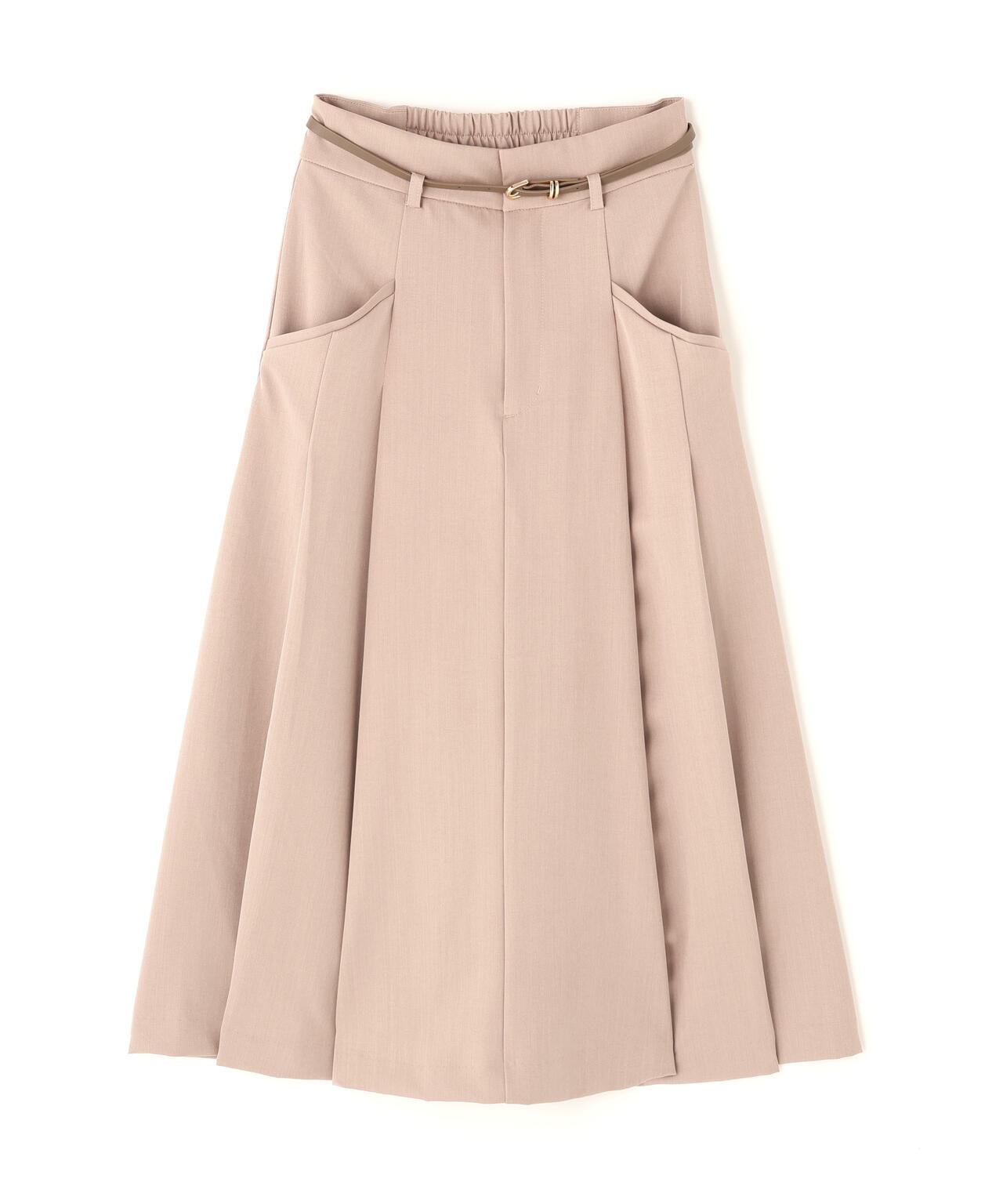 ベルト付タックフレアスカート