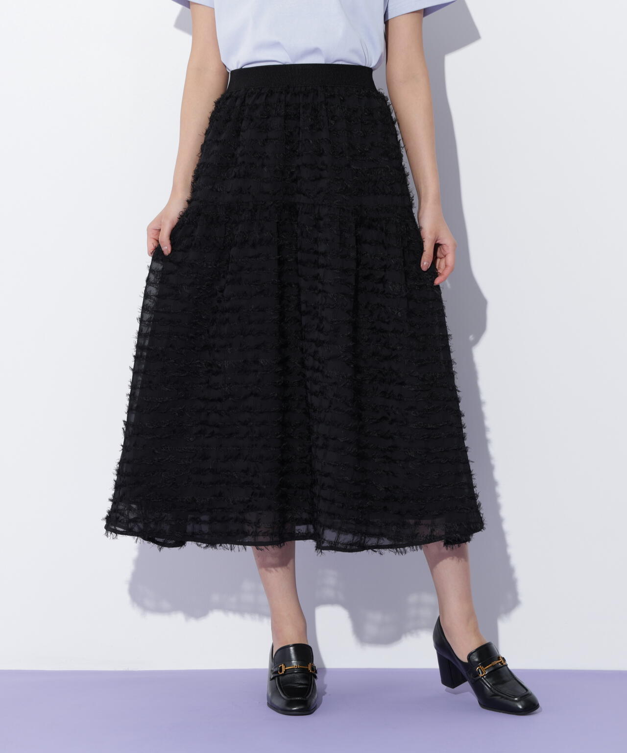 フェザーチェックスカート