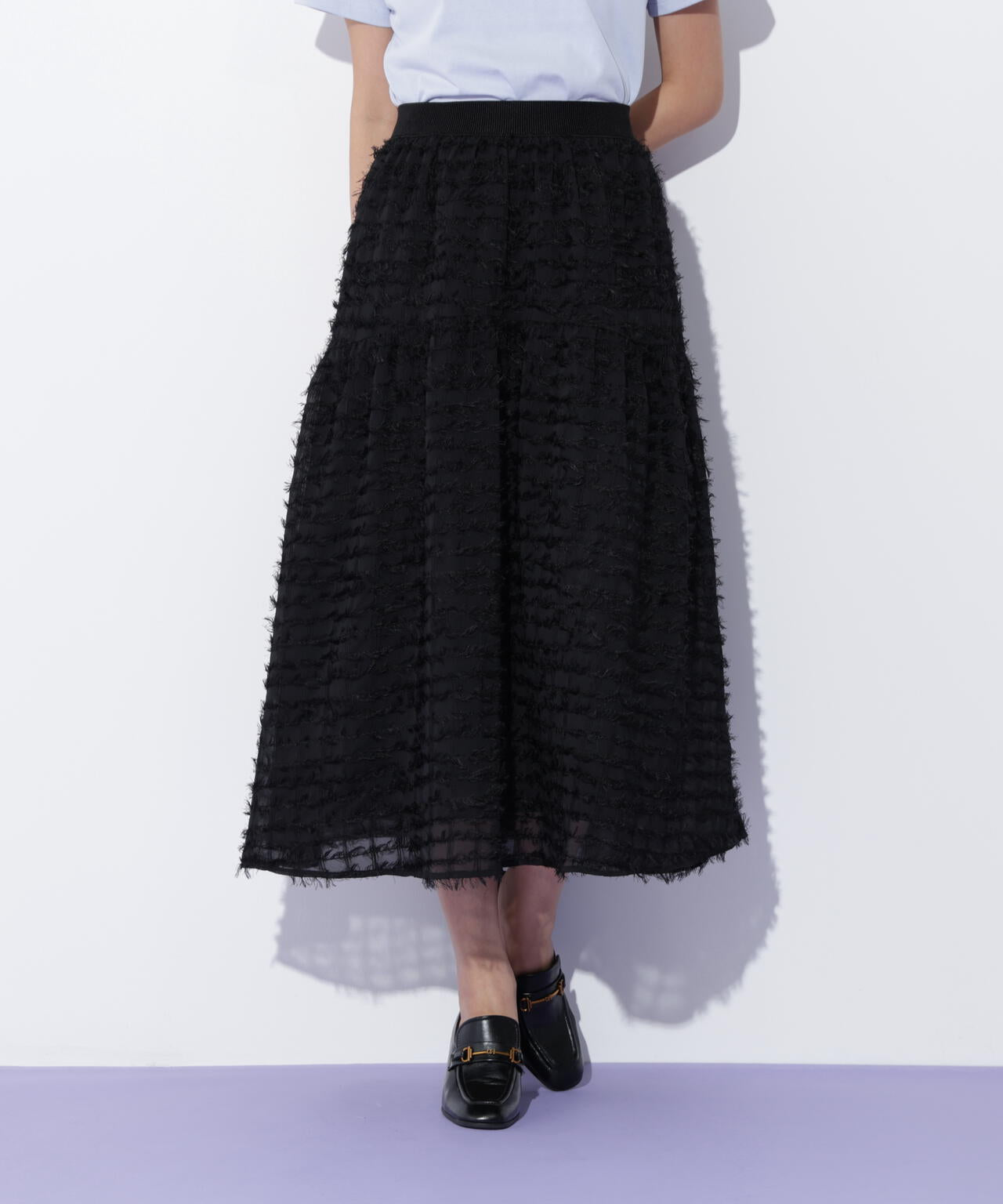 フェザーチェックスカート