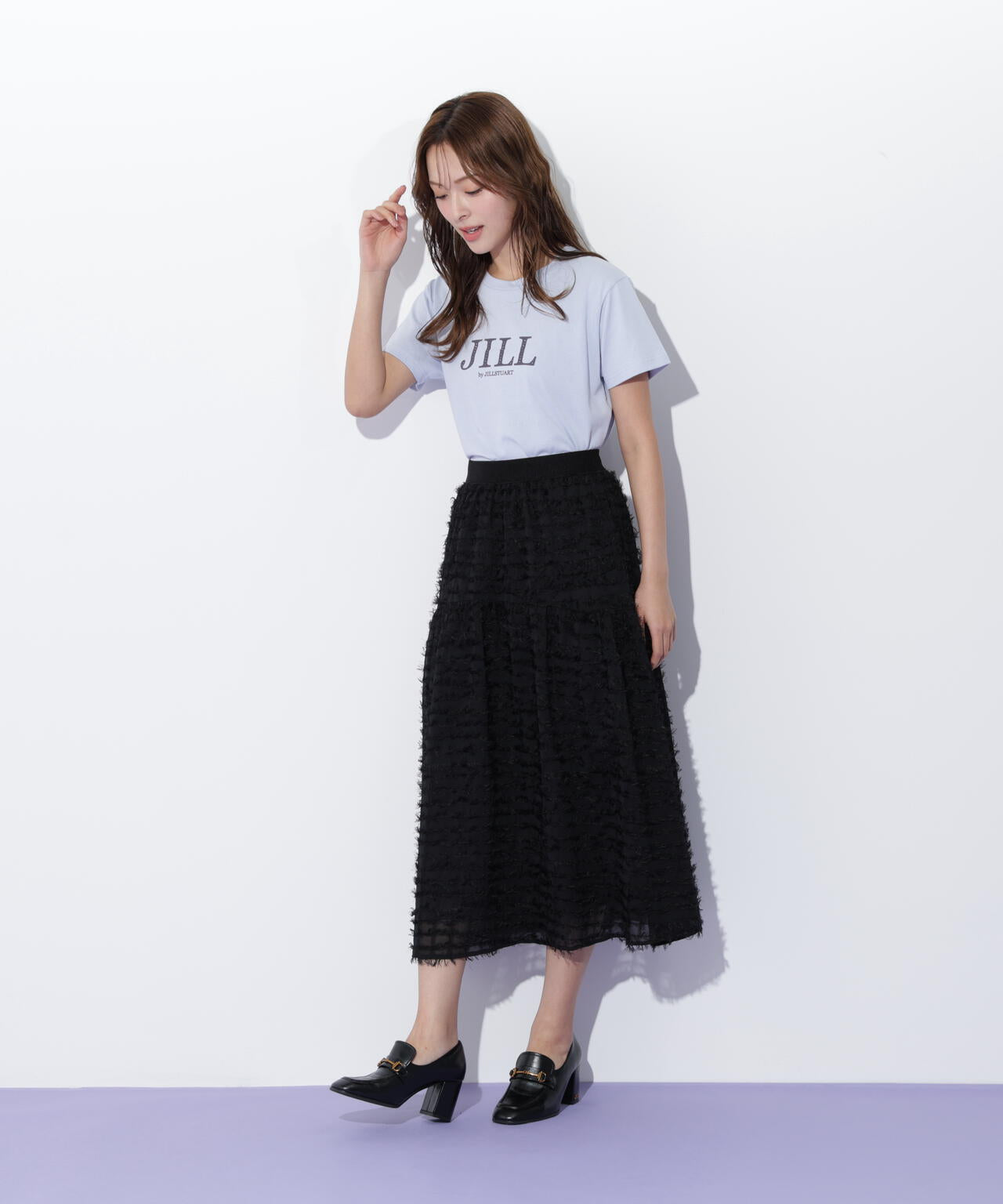 フェザーチェックスカート