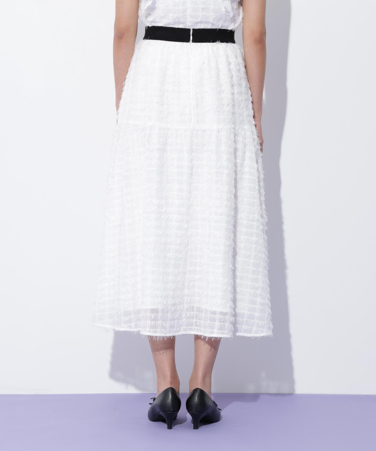 フェザーチェックスカート