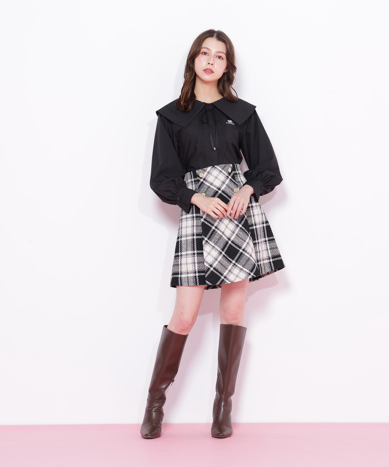 ループヤーンチェックミニスカート | JILL by JILL STUART（ジル バイ