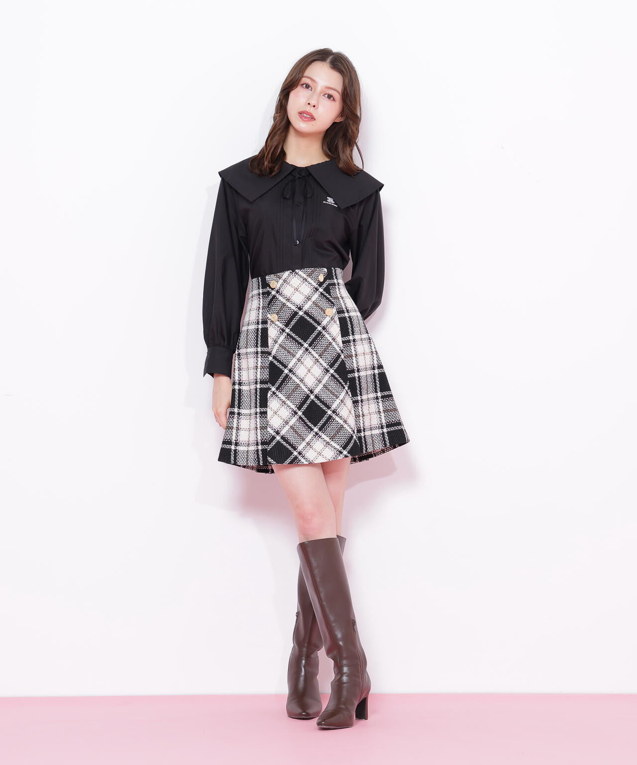 ループヤーンチェックミニスカート | JILL by JILL STUART（ジル バイ