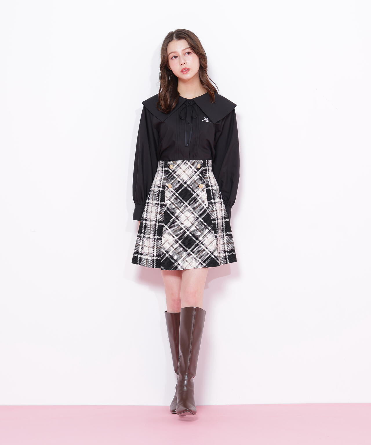 ループヤーンチェックミニスカート | JILL by JILL STUART（ジル バイ